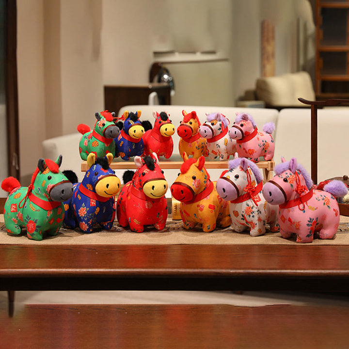 Buddha Stones Rok Konia Czerwony Sznurek Chiński Wiszący Dekoracja - image 15