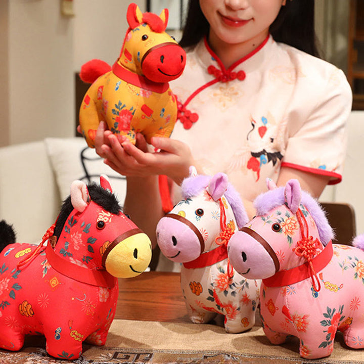 Buddha Stones Rok Konia Czerwony Sznurek Chiński Wiszący Dekoracja - image 19