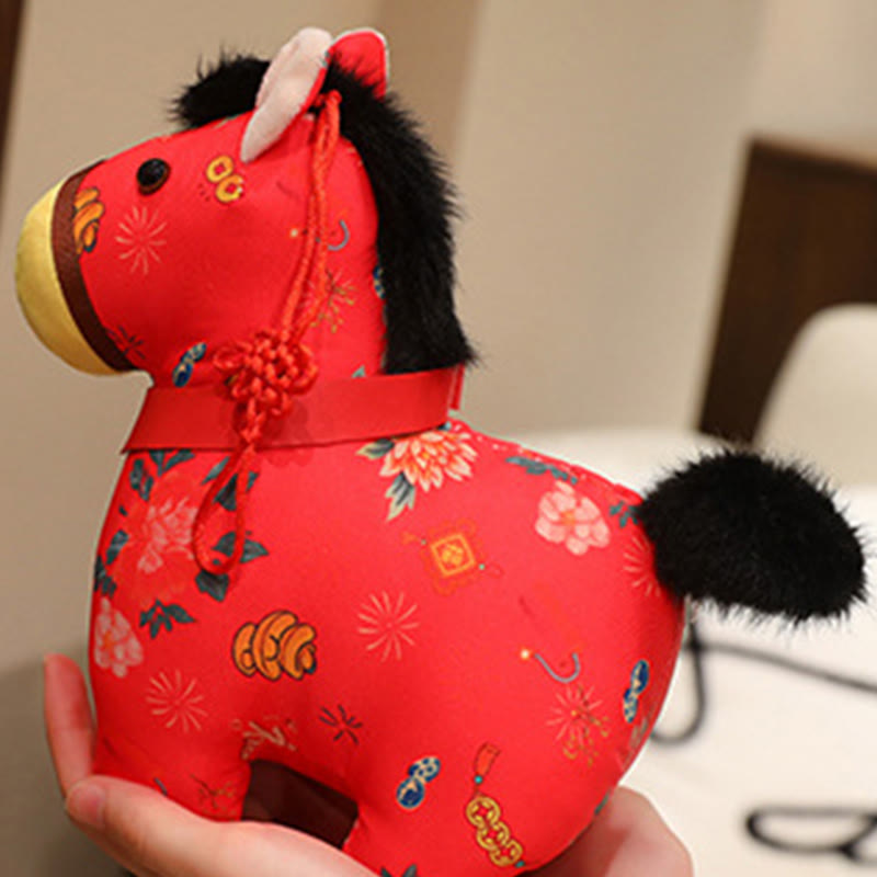 Buddha Stones Rok Konia Czerwony Sznurek Chiński Wiszący Dekoracja - image 8