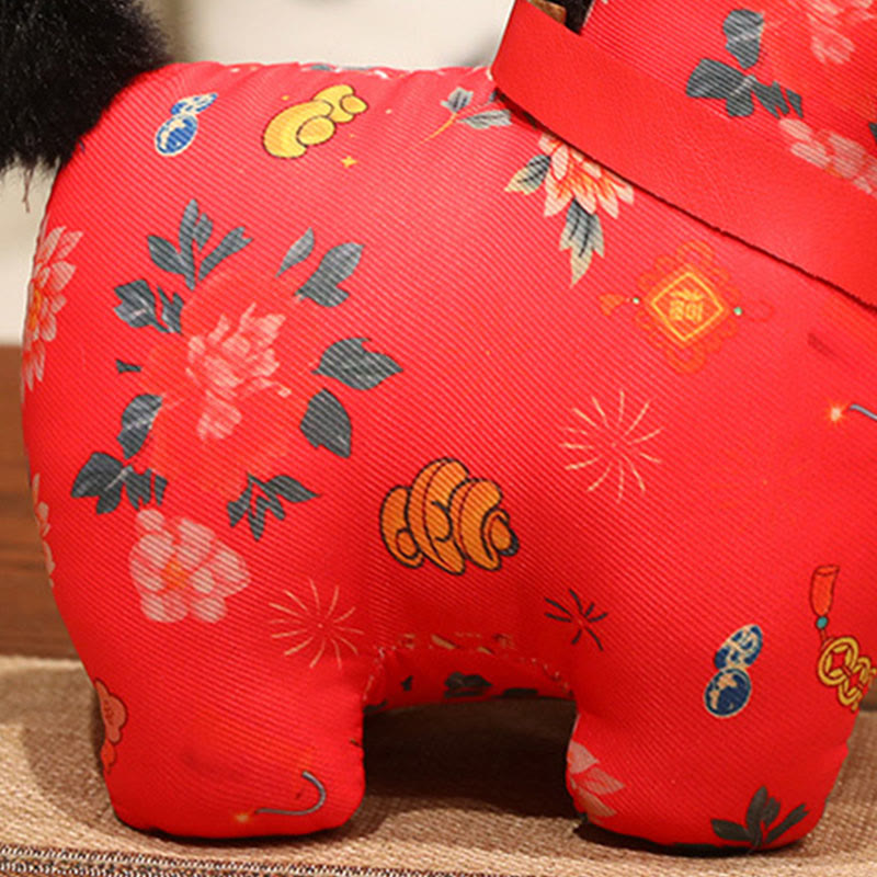 Buddha Stones Rok Konia Czerwony Sznurek Chiński Wiszący Dekoracja - image 10