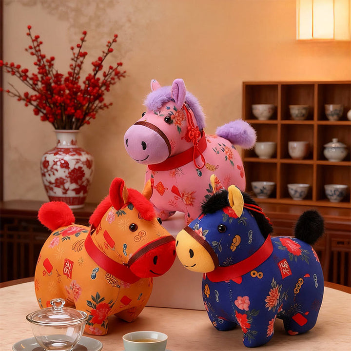 Buddha Stones Rok Konia Czerwony Sznurek Chiński Wiszący Dekoracja - image 20