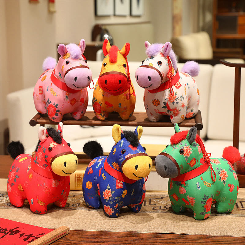 Buddha Stones Rok Konia Czerwony Sznurek Chiński Wiszący Dekoracja - image 23