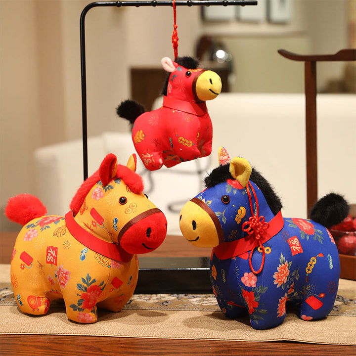 Buddha Stones Rok Konia Czerwony Sznurek Chiński Wiszący Dekoracja - image 22