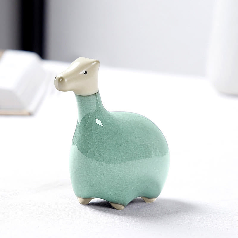 Buddha Stones Chiński Zodiak Ceramiczna Herbata Zwierzę Dom Dekoracja - image 11