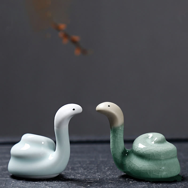 Buddha Stones Chiński Zodiak Ceramiczna Herbata Zwierzę Dom Dekoracja - image 33