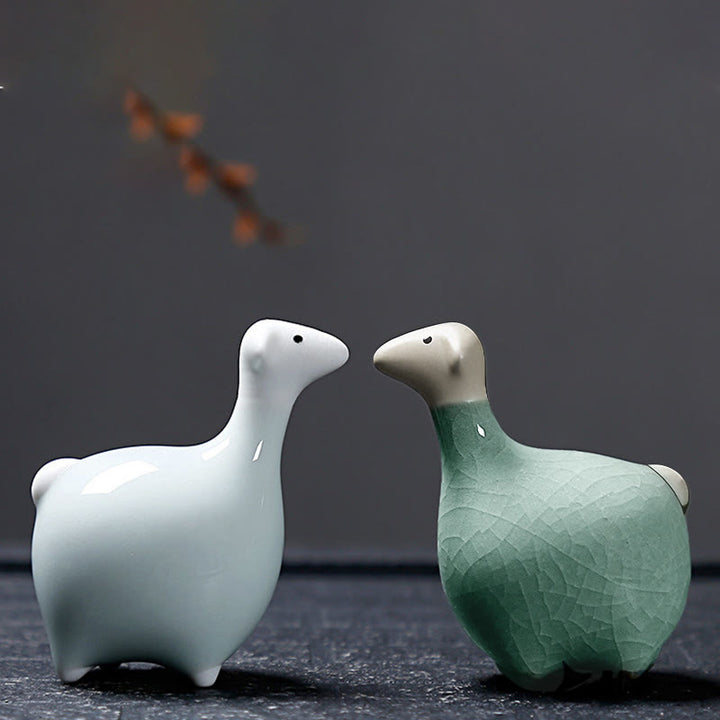 Buddha Stones Chiński Zodiak Ceramiczna Herbata Zwierzę Dom Dekoracja - image 40