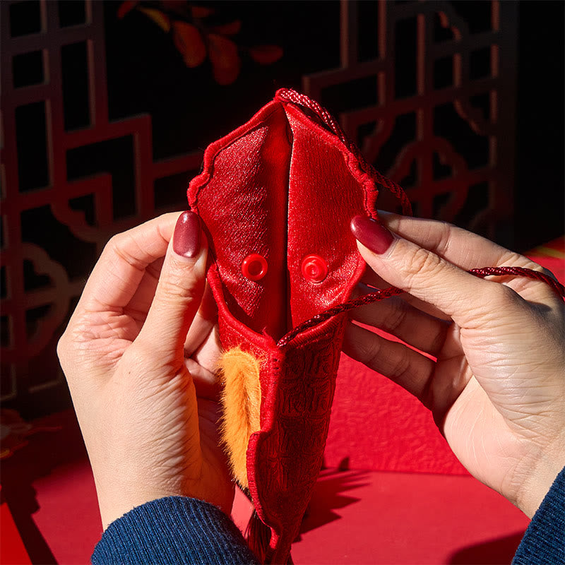 Buddha Stones Rok Konia 2026 Nowy Rok Fu Charakter Haft Chwost Chińska Czerwona Koperta - image 4