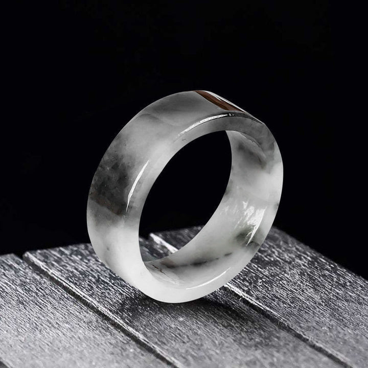 Buddha Stones Pierścień szczęścia z jadeitu - image 1