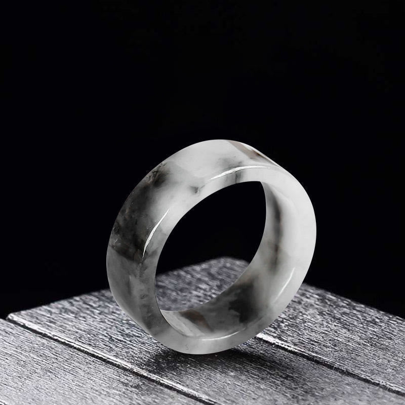 Buddha Stones Pierścień szczęścia z jadeitu - Jadeit (23 mm) - image 0