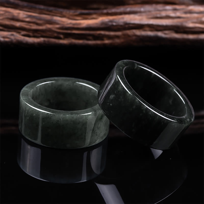 Buddha Stones Pierścień z jadeitu, dobrobyt, obfitość i szczęście - image 4