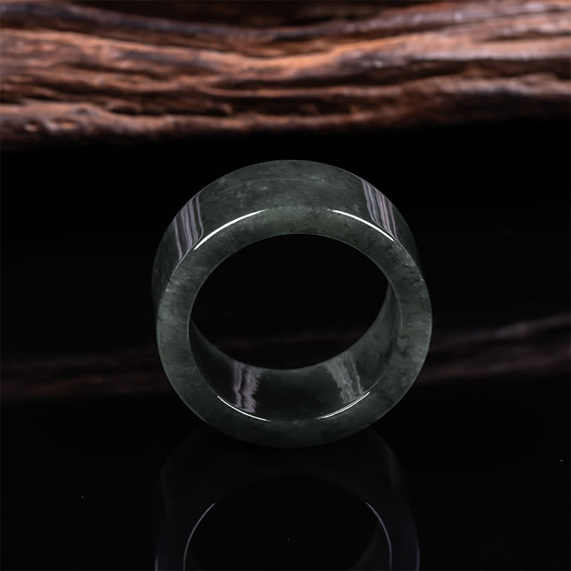 Buddha Stones Pierścień z jadeitu, dobrobyt, obfitość i szczęście - image 3