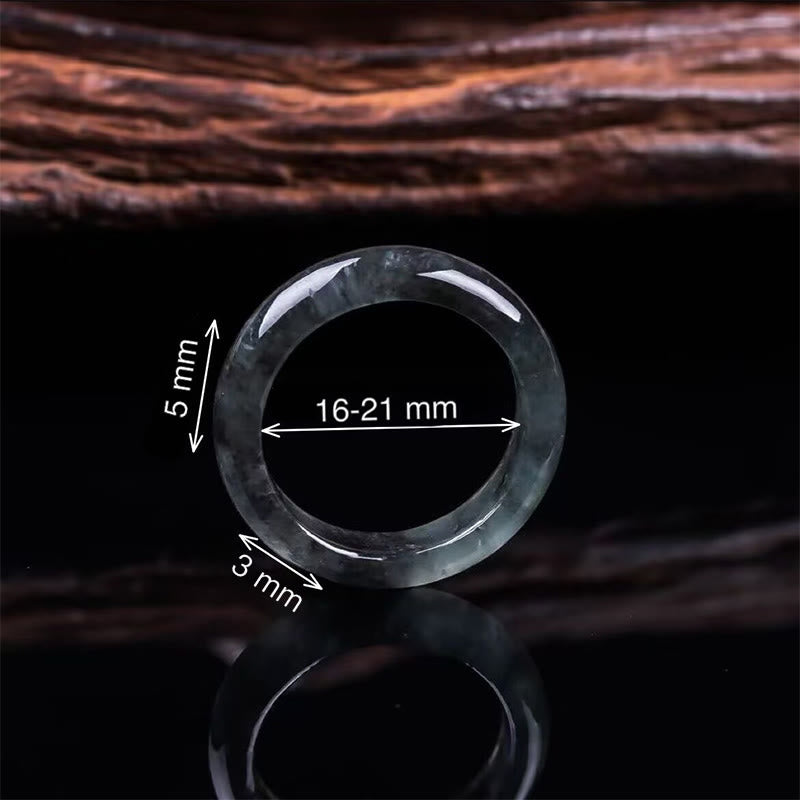 Buddha Stones Pierścień z jadeitu, dobrobyt, szczęście i obfitość - image 2