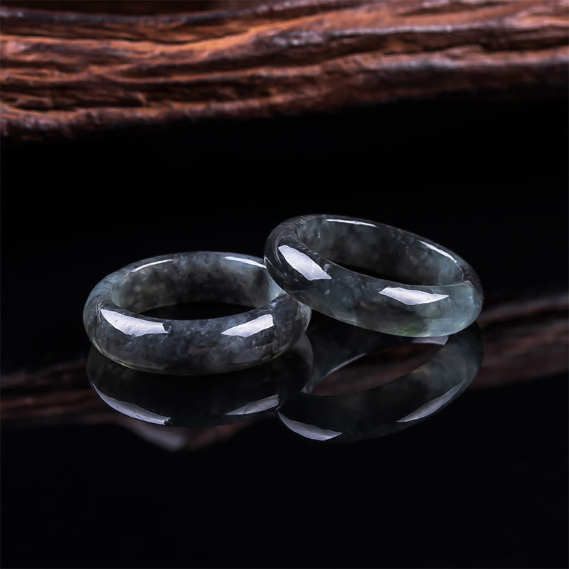 Buddha Stones Pierścień z jadeitu, dobrobyt, szczęście i obfitość - image 0