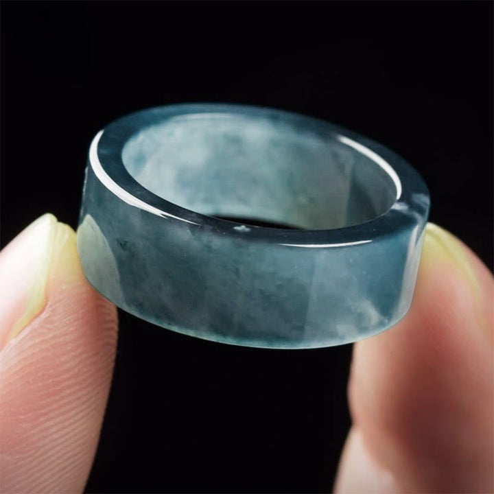 Buddha Stones Pierścień z jadeitu szczęścia obfitości i dobrobytu - image 3