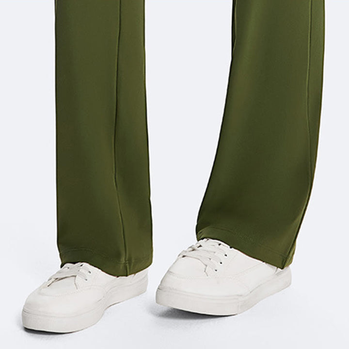 Buddha Stones Solid Crop Halter Backless Sleeveless Top Straight Leg Pants do uprawiania sportu, fitnessu i jogi - image 13