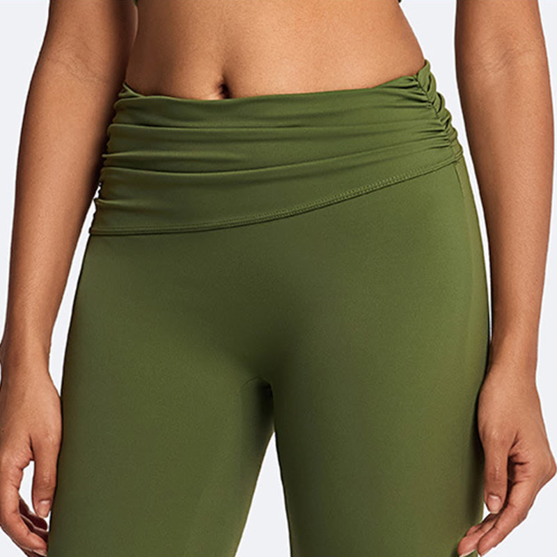 Buddha Stones Solid Crop Halter Backless Sleeveless Top Straight Leg Pants do uprawiania sportu, fitnessu i jogi - image 11