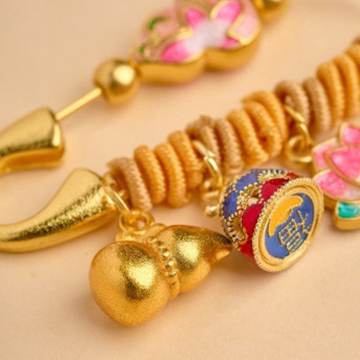 Buddha Stones Rok Konia Fu Postać Lotos Przyciąga Szczęście Ruyi Uchwyt Klamra Pokoju Broszka Szczęścia - image 7