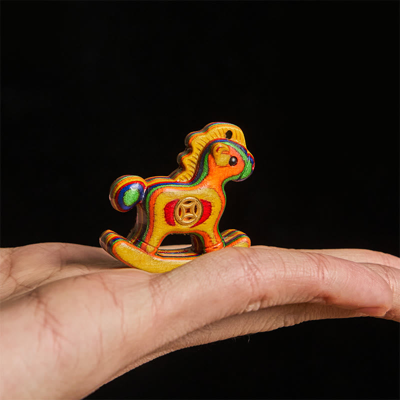 Buddha Stones Rok Konia Miedziana Moneta Tęczowy Eukaliptus Kreatywna Dekoracja Biurka - image 4