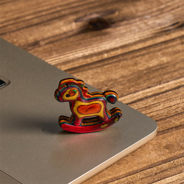 Buddha Stones Rok Konia Miedziana Moneta Tęczowy Eukaliptus Kreatywna Dekoracja Biurka - image 2