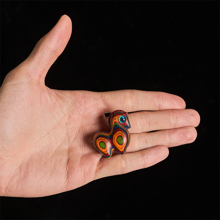 Buddha Stones Rok Konia Rzeźbiony Koń Tang Tęczowy Eukaliptus Kreatywna Dekoracja Biurka - image 5