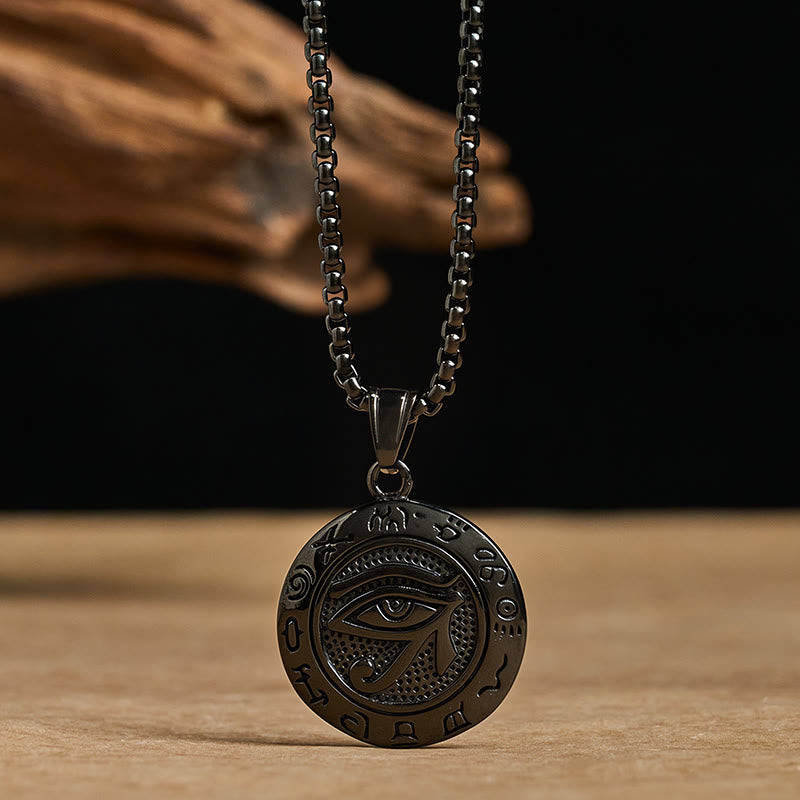 Naszyjnik z Buddha Stones ze stali tytanowej, z motywem złego oka - image 13
