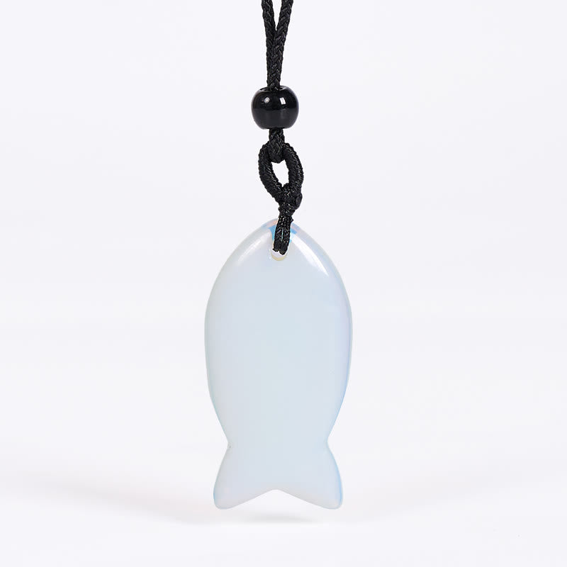 Buddha Stones, Ryba Koi, Różowy Kryształ, Agat Indyjski, Ametyst, Topaz, Czerwony Jaspis, Naszyjnik, Wisiorek, Ciepło Sukcesu - Opal - image 55