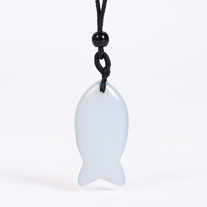 Buddha Stones, Ryba Koi, Różowy Kryształ, Agat Indyjski, Ametyst, Topaz, Czerwony Jaspis, Naszyjnik, Wisiorek, Ciepło Sukcesu - Opal - image 55