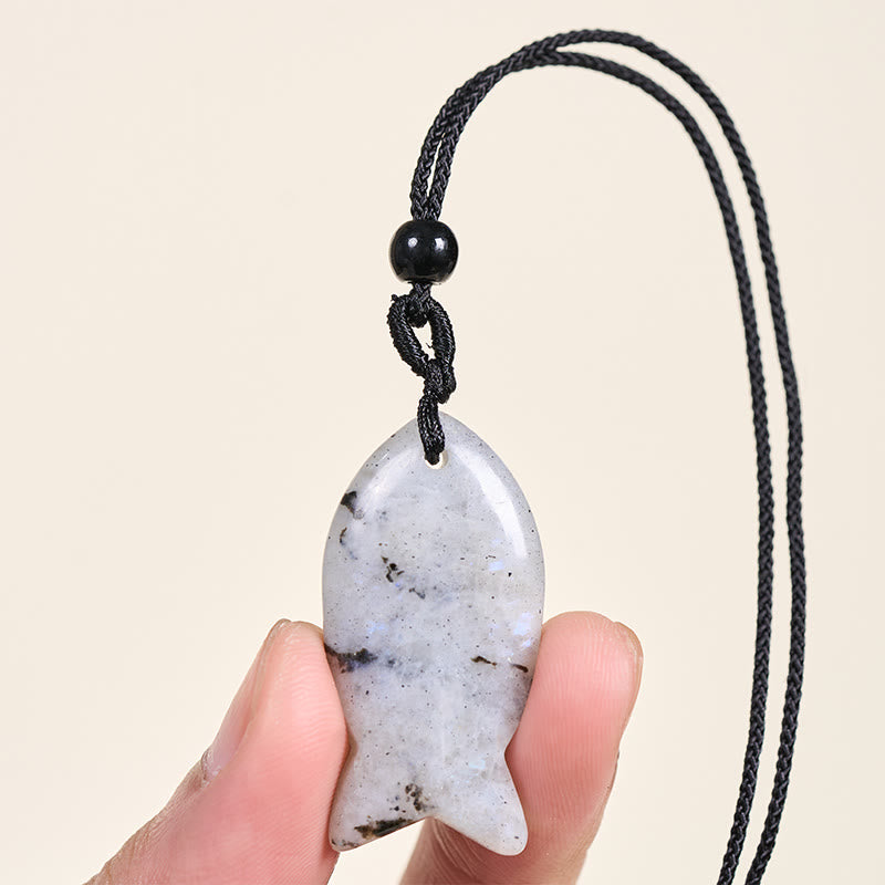 Buddha Stones, Ryba Koi, Różowy Kryształ, Agat Indyjski, Ametyst, Topaz, Czerwony Jaspis, Naszyjnik, Wisiorek, Ciepło Sukcesu - image 23