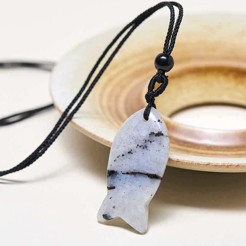 Buddha Stones, Ryba Koi, Różowy Kryształ, Agat Indyjski, Ametyst, Topaz, Czerwony Jaspis, Naszyjnik, Wisiorek, Ciepło Sukcesu - image 24