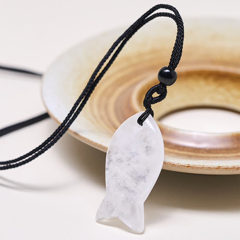 Buddha Stones, Ryba Koi, Różowy Kryształ, Agat Indyjski, Ametyst, Topaz, Czerwony Jaspis, Naszyjnik, Wisiorek, Ciepło Sukcesu - image 49