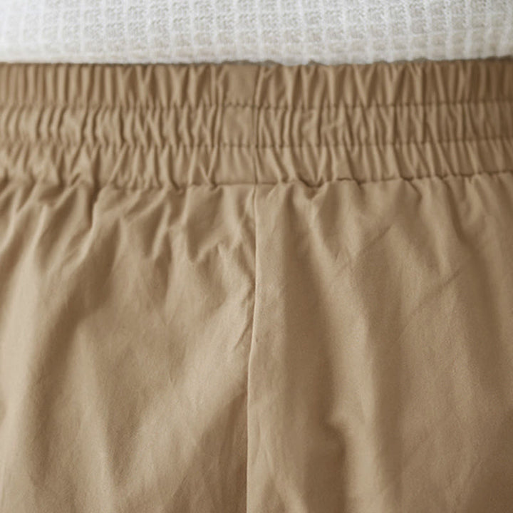 Buddha Stones Spodnie damskie Capri z szerokimi nogawkami i kieszeniami, proste, zapinane z boku na guziki - image 23