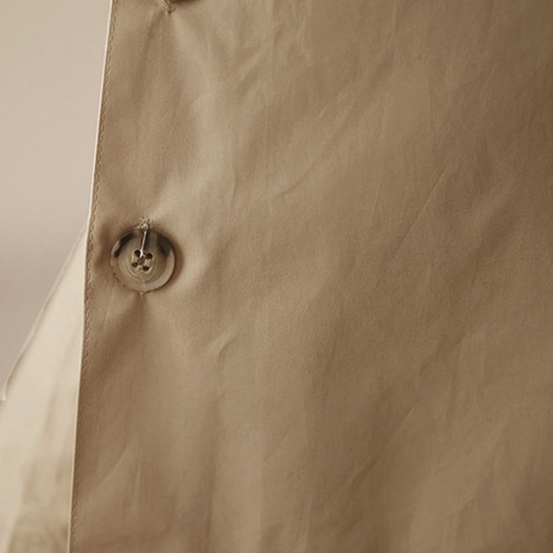 Buddha Stones Spodnie damskie Capri z szerokimi nogawkami i kieszeniami, proste, zapinane z boku na guziki - image 25