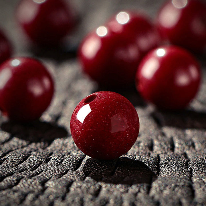 Buddha Stones Bransoletka z błogosławieństwem z cynobru na rok konia - image 12
