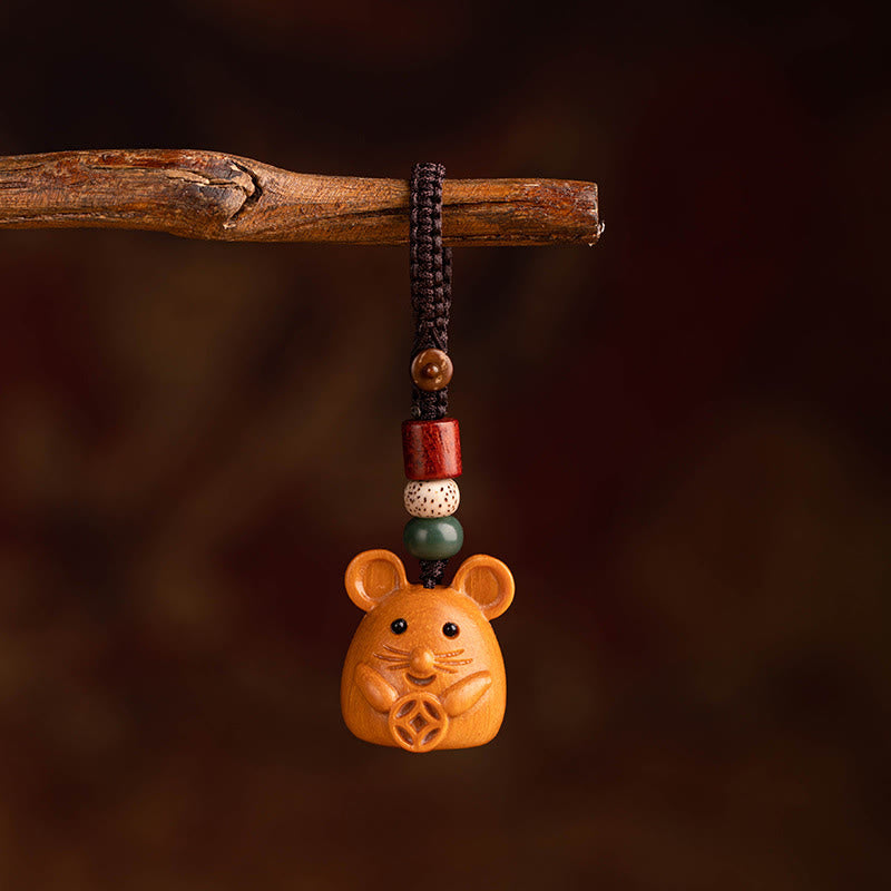 Buddha Stones Rok Konia, Czerwony Sandałowiec, Gwiazda Księżyc, Brelok z Błogosławieństwem Nasiona Bodhi - Czerwone drzewo sandałowe, gwiazda księżyca, nasiona Bodhi, szczur - image 8