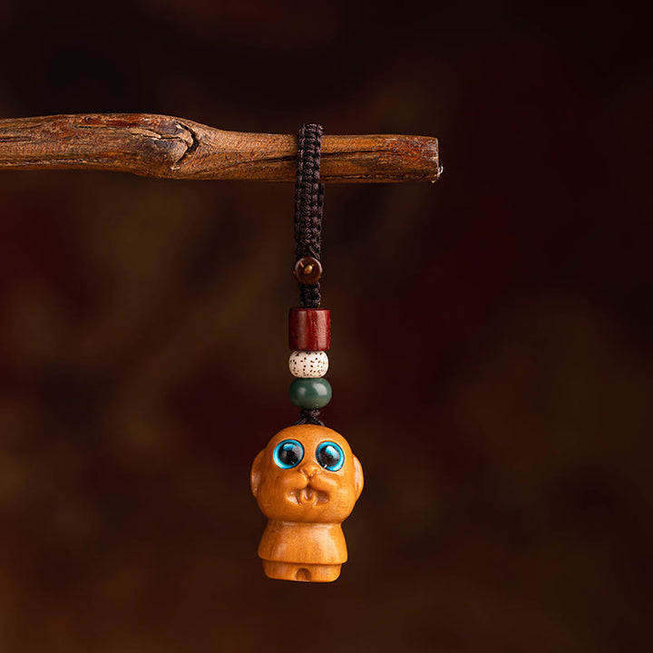 Buddha Stones Rok Konia, Czerwony Sandałowiec, Gwiazda Księżyc, Brelok z Błogosławieństwem Nasiona Bodhi - Czerwony sandałowiec Gwiazda Księżyc Bodhi Nasiona Pies - image 41