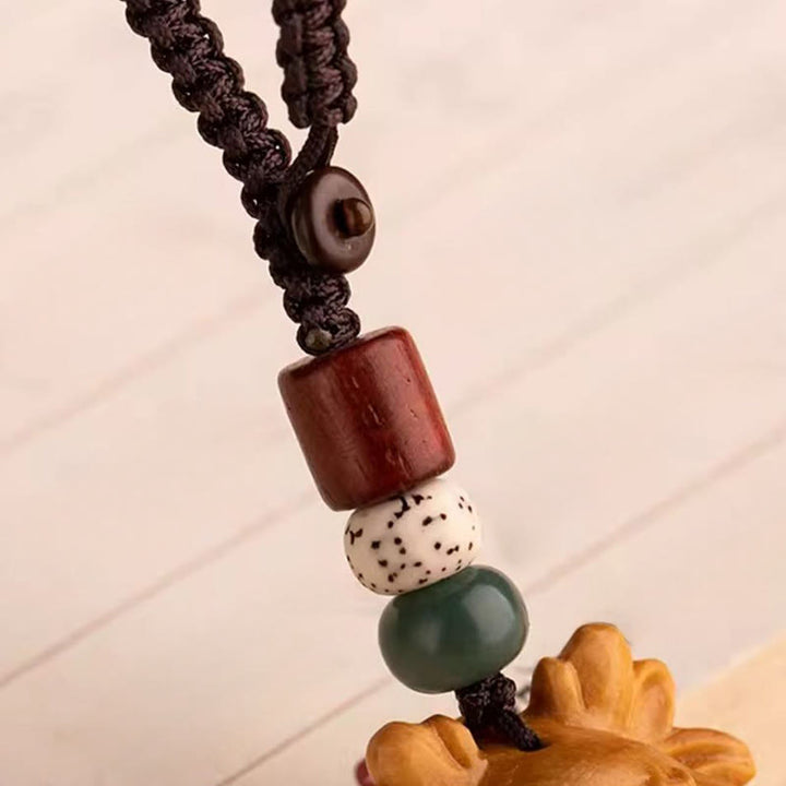 Buddha Stones Rok Konia, Czerwony Sandałowiec, Gwiazda Księżyc, Brelok z Błogosławieństwem Nasiona Bodhi - image 27