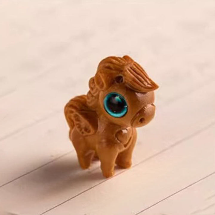 Buddha Stones Rok Konia, Czerwony Sandałowiec, Gwiazda Księżyc, Brelok z Błogosławieństwem Nasiona Bodhi - image 1