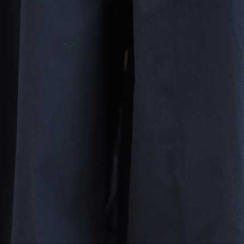 Buddha Stones Ciemnoniebieskie, proste, sznurowane spodnie damskie z szerokimi nogawkami i elastyczną talią oraz kieszeniami - image 12