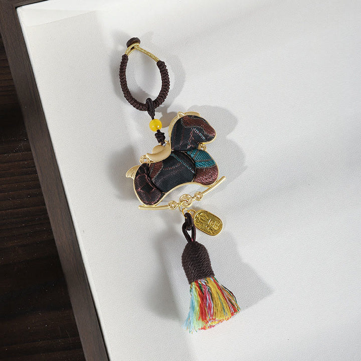 Buddha Stones Rok Konia, czerwony sznurek, haft, dekoracja wisząca - Czarny koń - image 15