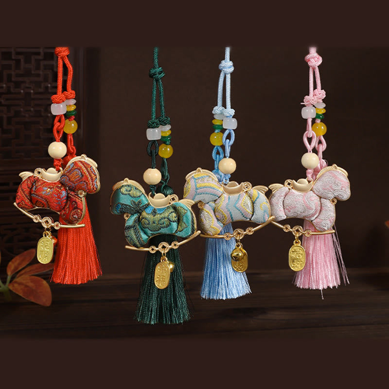 Buddha Stones Rok Konia, czerwony sznurek, haft, dekoracja wisząca - image 23