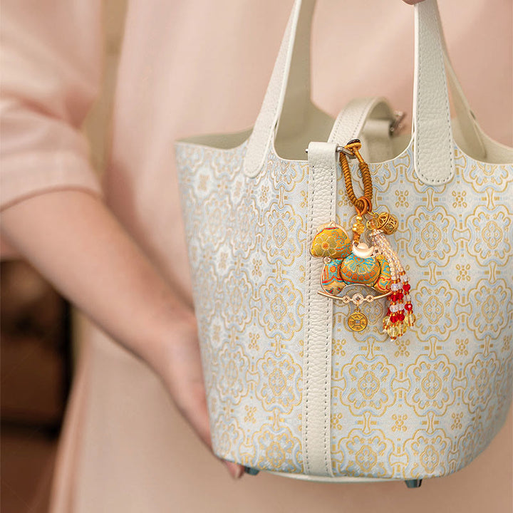 Buddha Stones Brelok do kluczy z haftem Rok Konia, dobrobyt - image 7