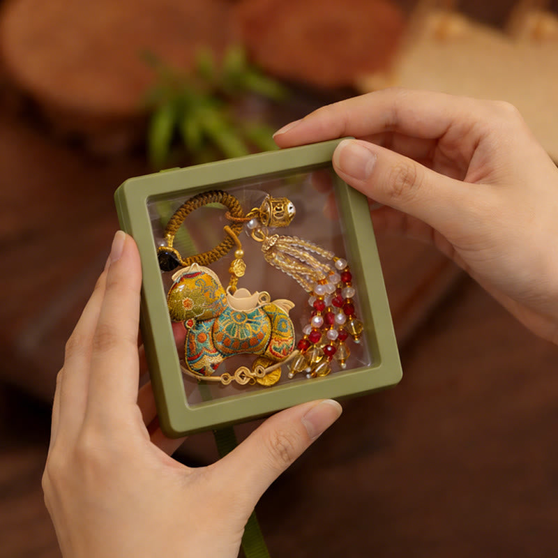 Buddha Stones Brelok do kluczy z haftem Rok Konia, dobrobyt - image 8