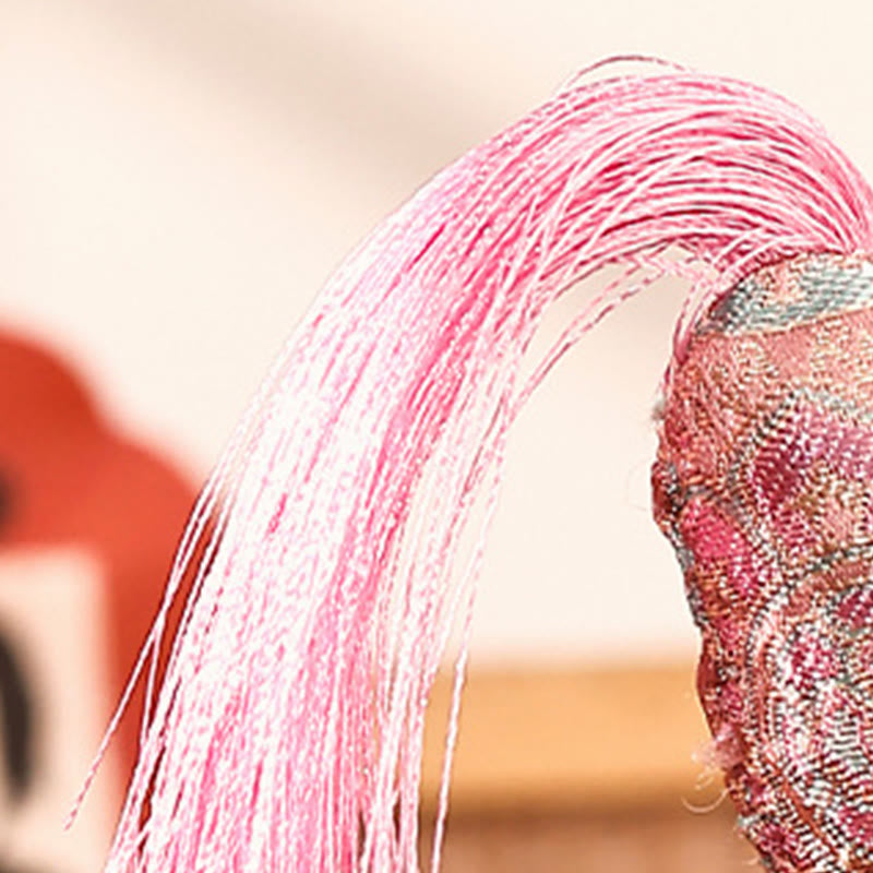 Buddha Stones Rok Konia, haftowana, czerwona, sznurkowa ozdoba szczęścia - image 10