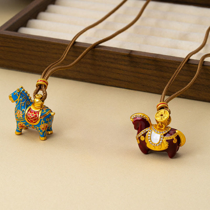 Buddha Stones Wisiorki z miedzianego naszyjnika "Rok Konia" - image 3