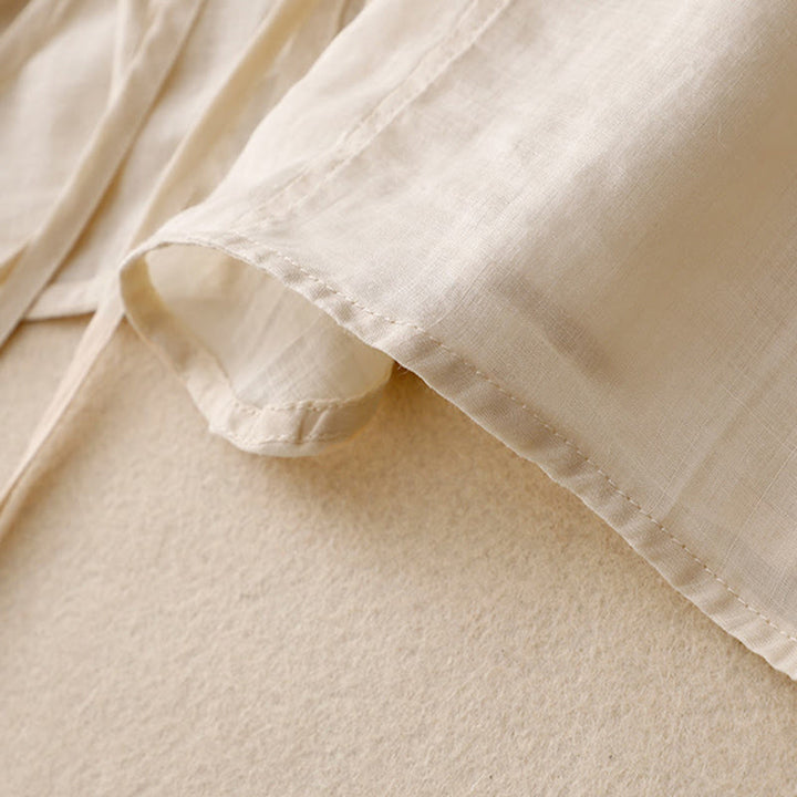 Buddha Stones Letnie, proste, długie rękawy, sznurowane, damskie kimono z otwartym przodem - image 10