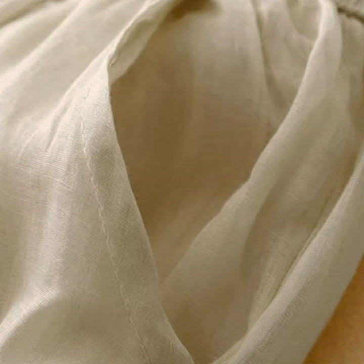 Damskie spodnie z szerokimi nogawkami i kieszeniami, długość 7-8, haft z Buddha Stones - image 7