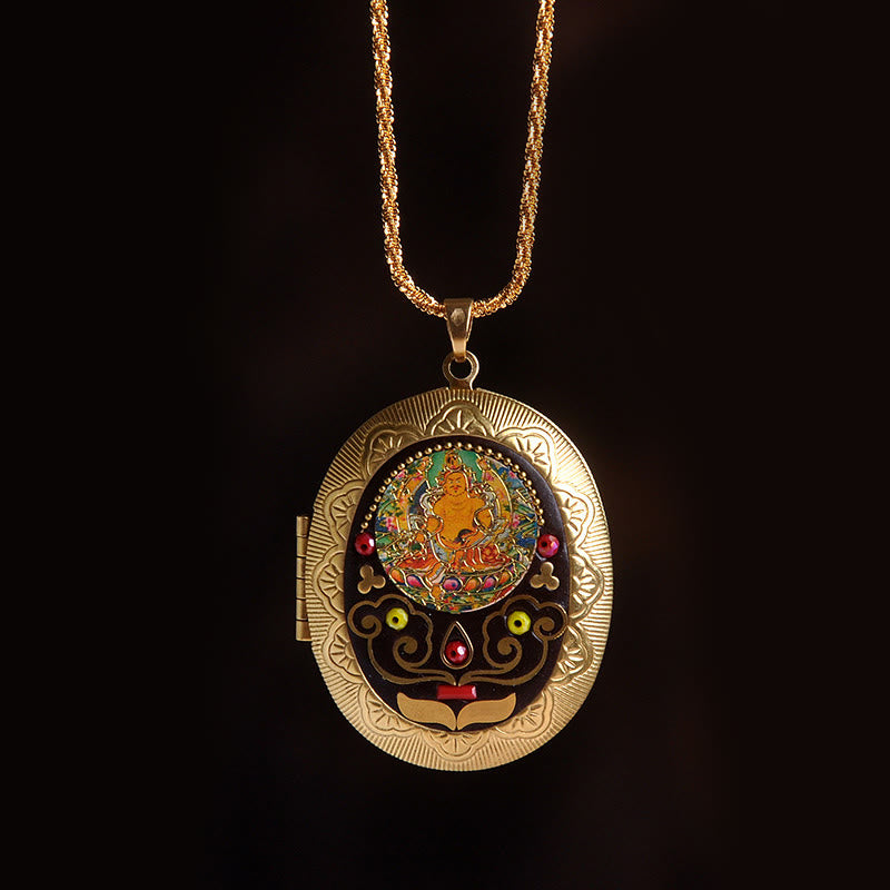Buddha Stones Miedziany naszyjnik Kwan Yin Avalokitesvara Zakiram bogactwo - Łańcuszek Bogactwa (długość naszyjnika: 60 cm) - image 23