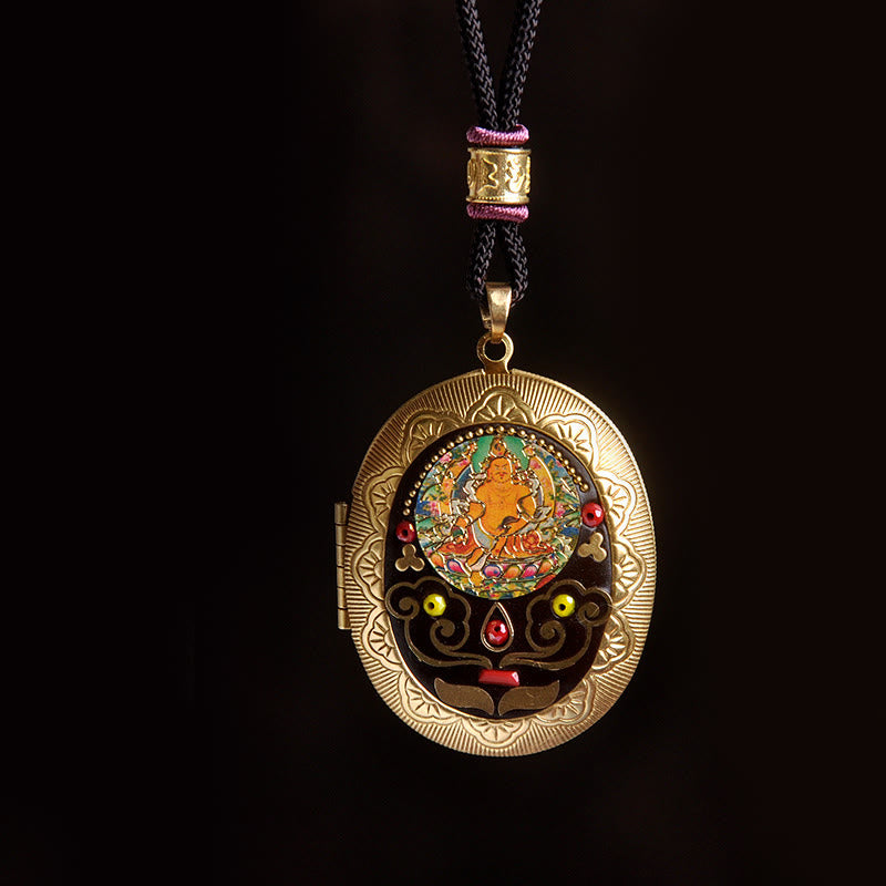 Buddha Stones Miedziany naszyjnik Kwan Yin Avalokitesvara Zakiram bogactwo - Sznur Bogactwa (Długość naszyjnika: 72 cm) - image 22