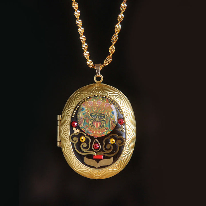 Buddha Stones Miedziany naszyjnik Kwan Yin Avalokitesvara Zakiram bogactwo - Łańcuch Zakiram (długość naszyjnika: 60 cm) - image 28