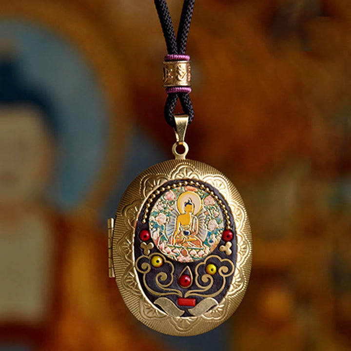 Buddha Stones Miedziany naszyjnik Kwan Yin Avalokitesvara Zakiram bogactwo - image 2